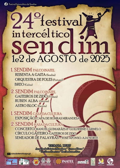 24.ª edição do Festival Intercéltico de Sendim (FIS) de 01 e 02 de agosto