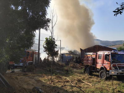 Carpintaria arde completamente em Vale de Lamas