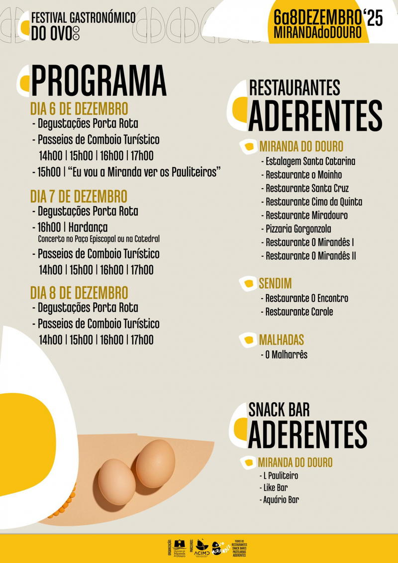 Miranda do Douro promove 1.º festival gastronómico dedicado ao ovo