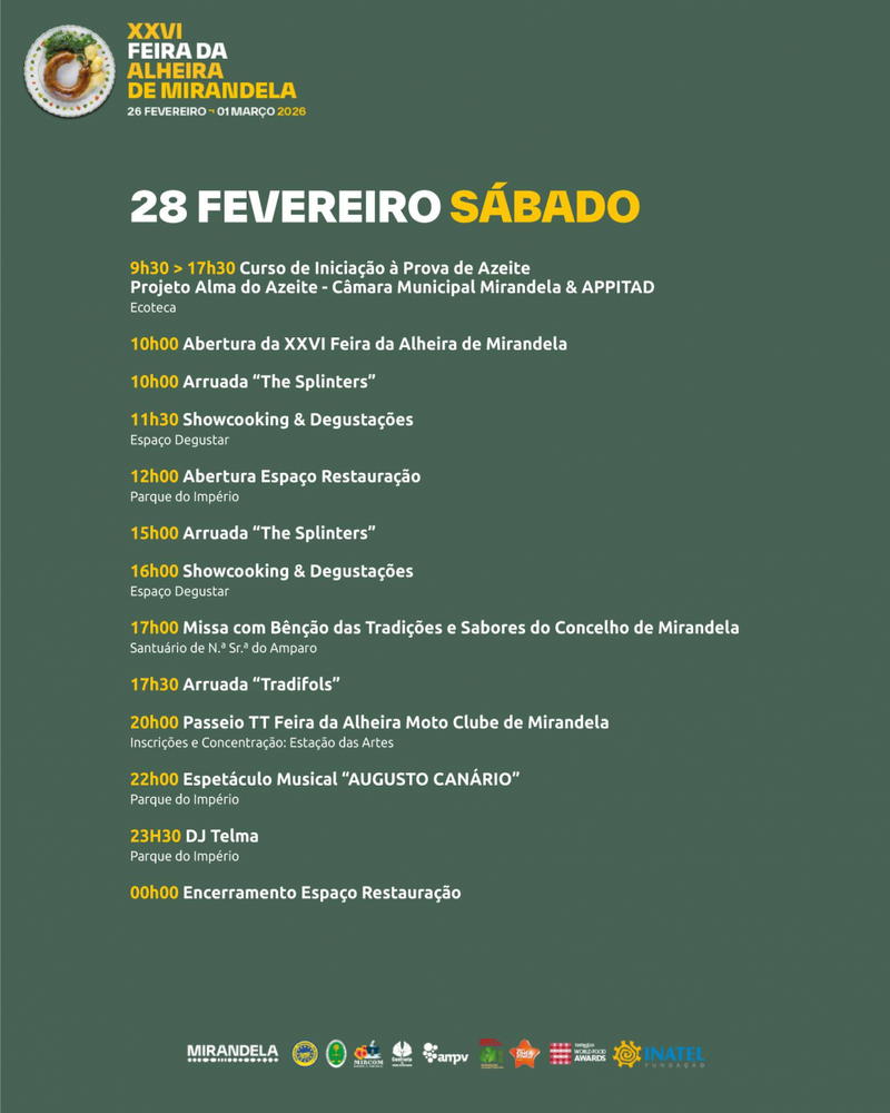 XXVI Feira da Alheira de Mirandela realiza se entre 26 de fevereiro e 01 de março,