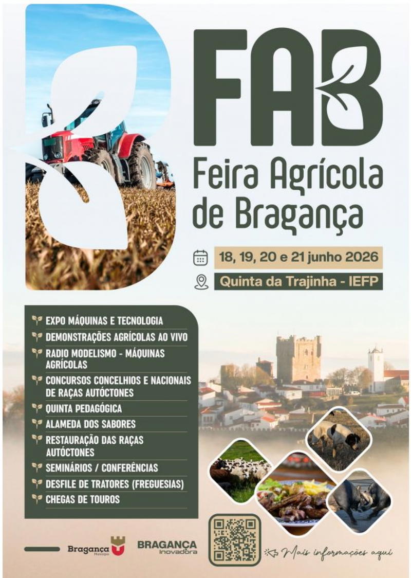 1ª Feira Agrícola de Bragança de 18 a 21 de junho, na Quinta da Trajinha