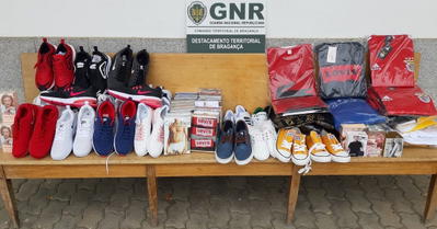 GNR apreendeu artigos contrafeitos no valor de 1.200 euros