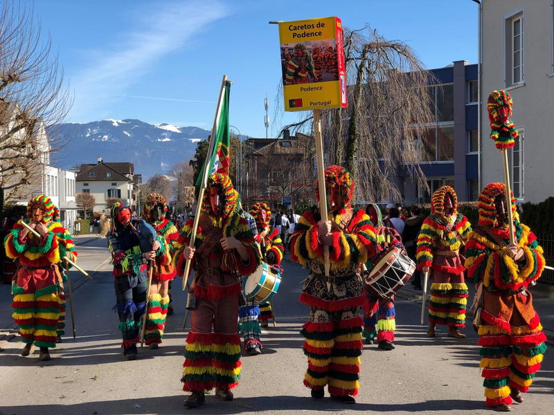 Caretos de Podence, no festival europeu de Máscaras na Suíça