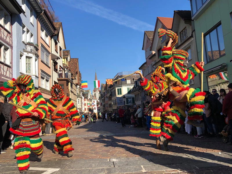 Caretos de Podence, no festival europeu de Máscaras na Suíça