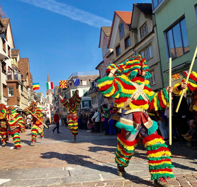 Caretos de Podence, no festival europeu de Máscaras na Suíça