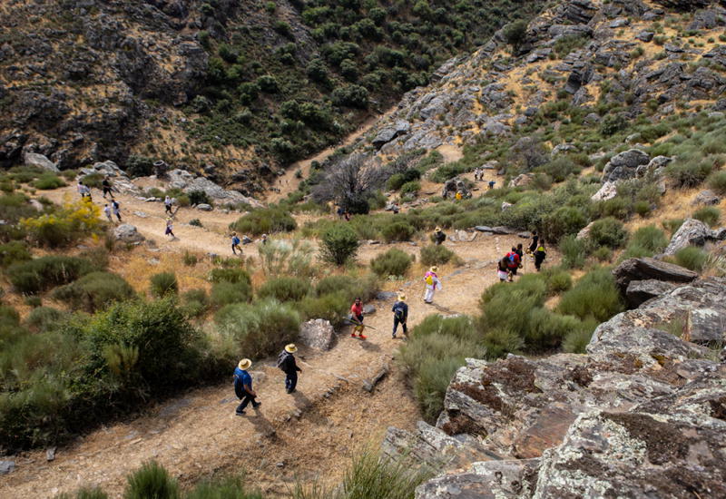 Calçada de Alpajares na rota dos Caminhos de Santiago